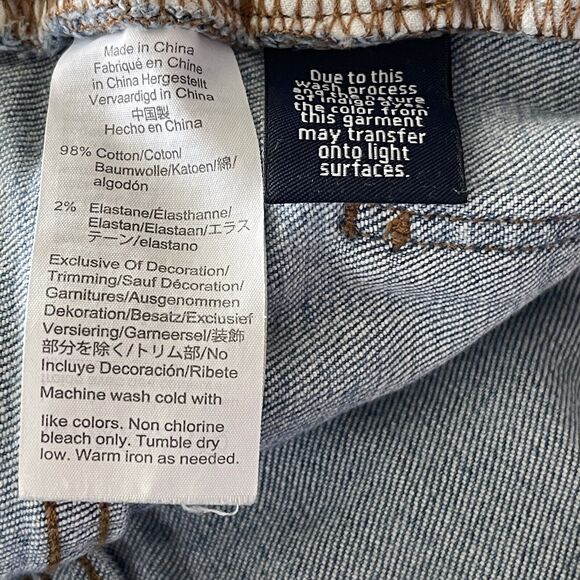 Madewell SZ 23 The High-Rise Slim Crop Boyjean Jeans Distressed Frayed Hems Blue - Picture 10 of 12